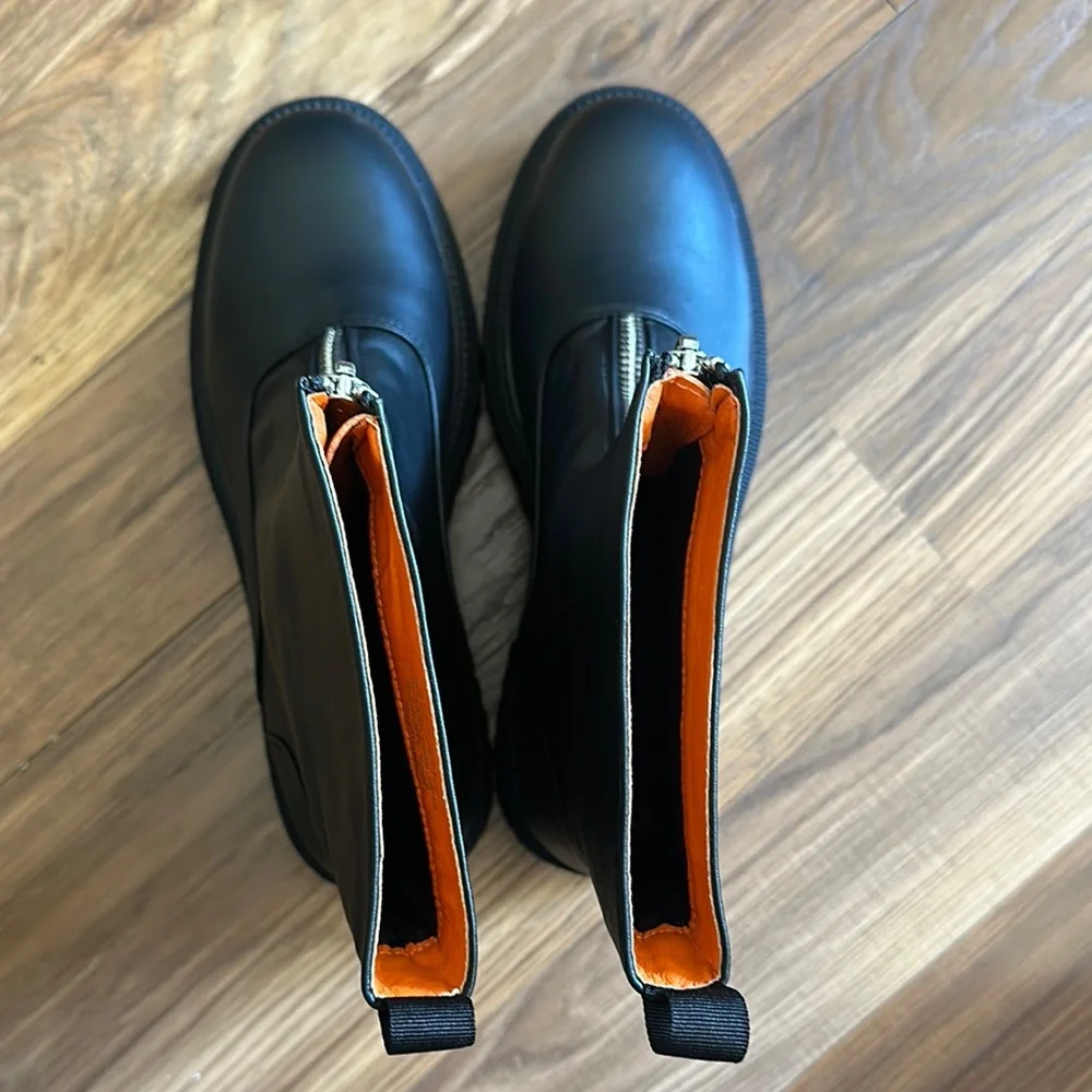 French Connection Black Zipper Boots - Picture 4 of 5